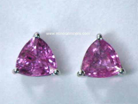 Pink Sapphire Earrings