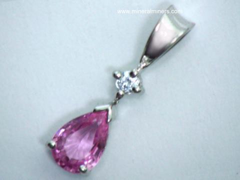 Pink Sapphire Jewelry: GIA Certified Natural Pink Sapphire Pendants, Rings, Necklaces and Earrings