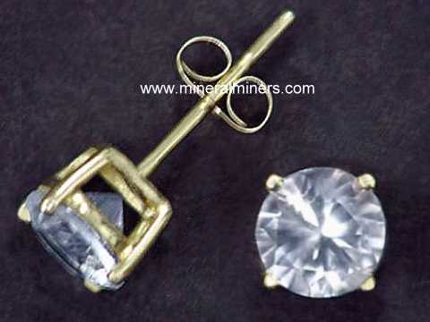 Natural white sapphire earrings on sale
