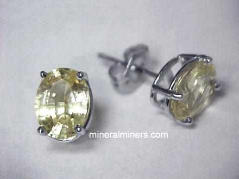 yellow sapphire earrings