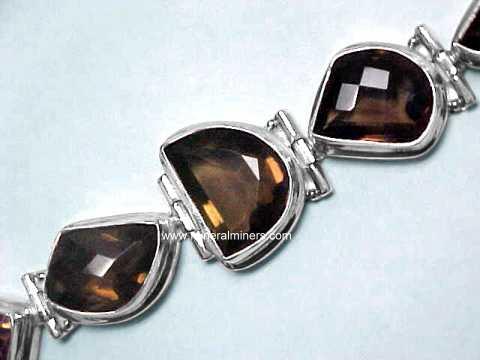 Smoky Quartz Crystal Bracelets: natural smoky quartz bracelet