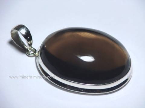 Smoky Quartz Crystal Pendants: natural smoky quartz pendant