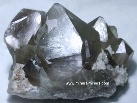 Smoky Quartz Cluster: natural smoky quartz crystal cluster