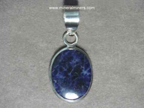 birthday. Silver pendant 9251000 and Sodalite semi-precious stone for women