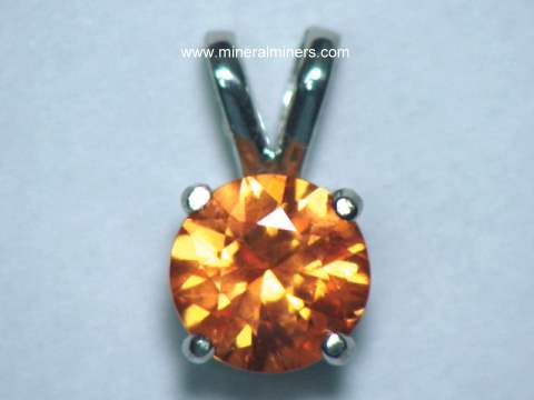 Mandarin Spessartite Garnet Pendant