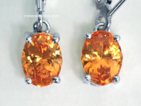 Mandarin Orange Spessartite Garnet Earrings