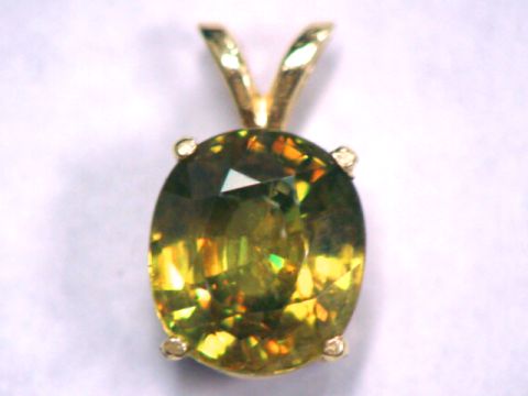 Sphene Gemstone Pendant