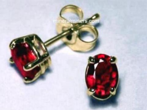 Red Spinel Earrings