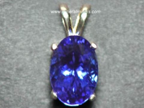 Tanzanite Pendant: Tanzanite 14k Gold Pendant