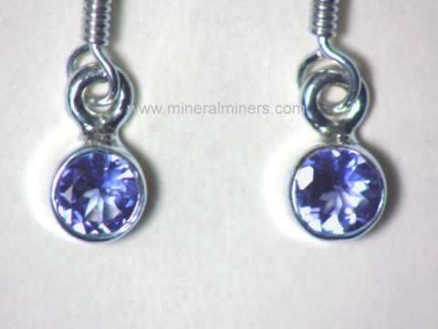 Tanzanite Earrings: Tanzanite Earrings in Sterling Silver