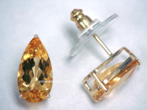 Imperial Topaz Earrings - Natural