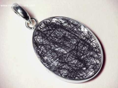 Black Tourmaline Jewelry: Natural Black Tourmaline in Quartz Jewelry