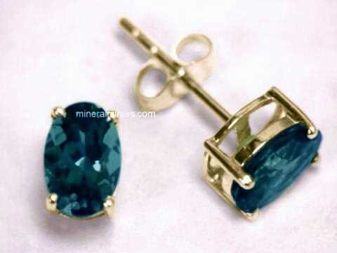 Blue Tourmaline Earrings Natural Blue Tourmaline Earrings In 14k Gold Item