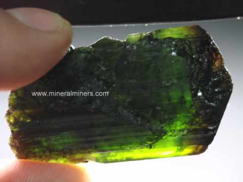 Green Tourmaline Mineral Specimens: green tourmaline crystals