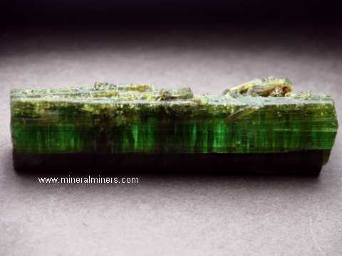 Green Tourmaline on Matrix Tourmaline mineral specimen crystal specimen.
