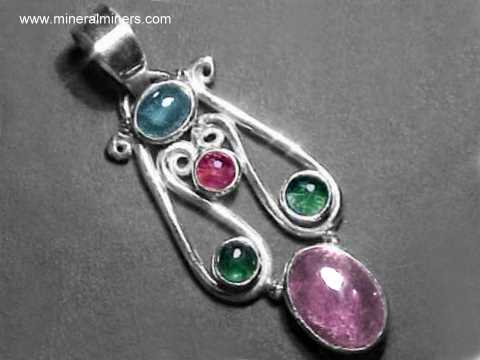 Tourmaline Jewelry: Natural Multi-Color Tourmaline Jewelry