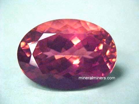 pink orange gemstone