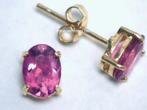 Pink Tourmaline Earrings Natural Natural Pink Tourmaline Earrings Item