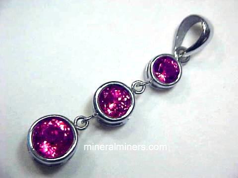 Rubellite Tourmaline Pendants