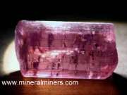 Pink Tourmaline Gem crystals and Lapidary Grade Pink Tourmaline Rough Specimens