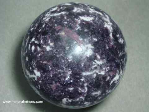 Pink Tourmaline in Lepdolite Sphere