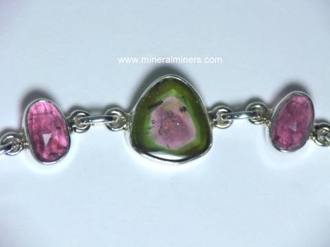 Watermelon Tourmaline Bracelet