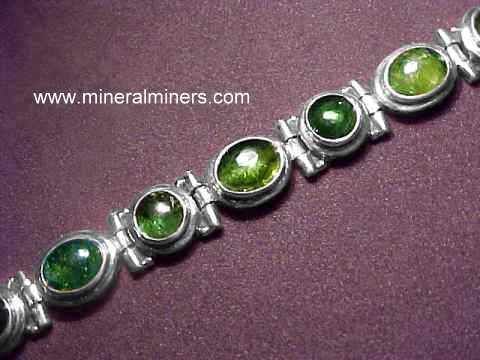 Green Tourmaline Gemstone Bracelet