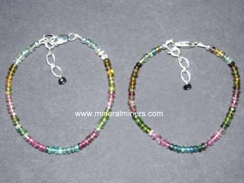 Tourmaline Gemstone Bead Bracelets