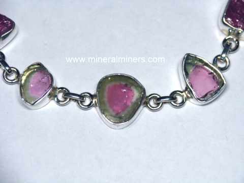 Watermelon Tourmaline Bracelet