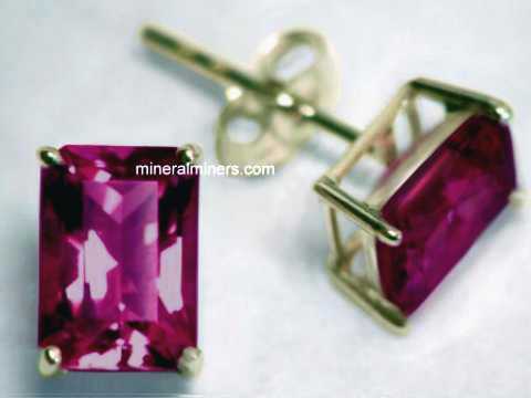 Rubellite Tourmaline Earrings