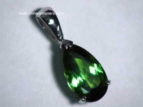 Green Tourmaline Gemstone Necklace