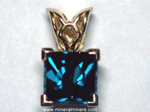 Blue Tourmaline Pendant