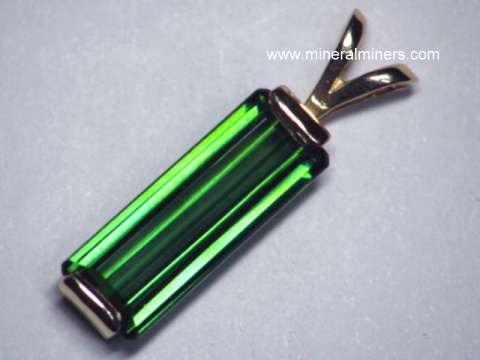 Green Tourmaline Gemstone Pendant
