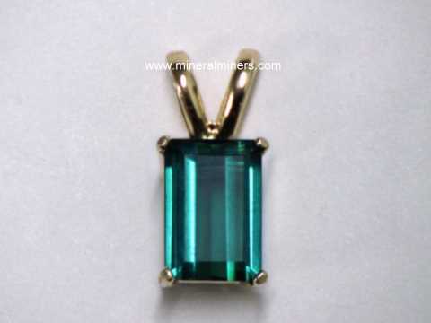 Indicolite Tourmaline Pendant