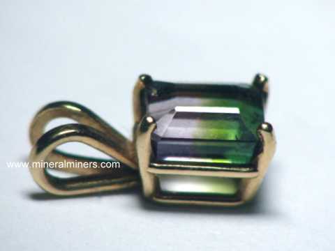 Multi Color Tourmaline Pendant