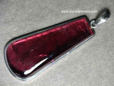Sunset Tourmaline Gemstone Necklace Pendant