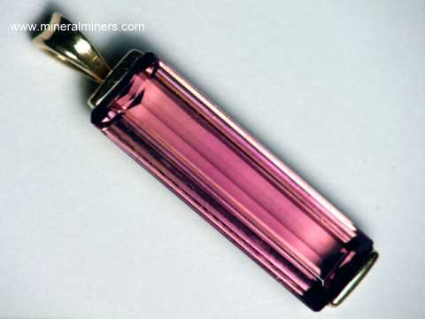 Sunset Tourmaline Gemstone Pendants
