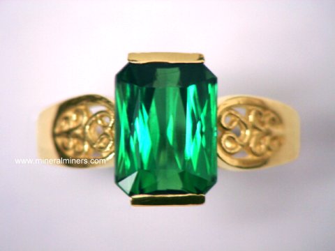 Green Tourmaline Gemstone Ring