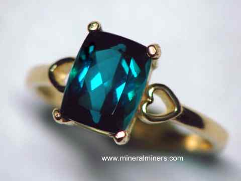 Indicolite Tourmaline Gemstone Ring
