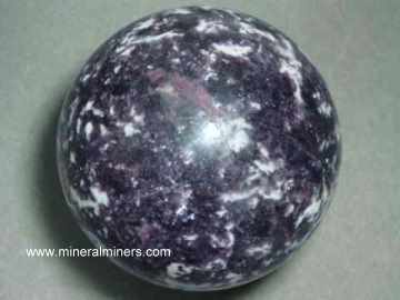 Pink Tourmaline Sphere: pink tourmaline in pegmatite matrix