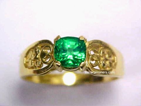 Tsavorite Green Garnet Rings