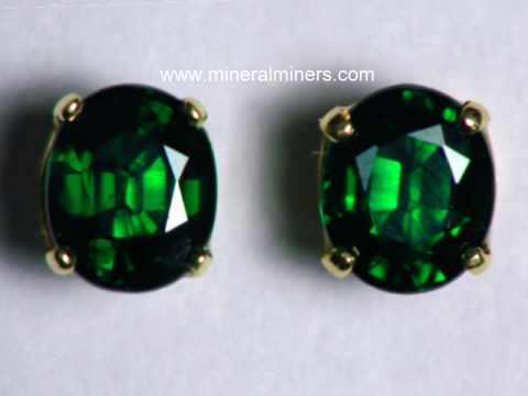 Tsavorite Garnet Jewelry 14k Earrings Necklaces Rings Fine Dark Green Tsavorite Garnet Earrings Item Tsvj190