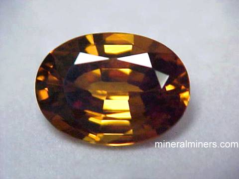 Zircon Gemstones: natural color brown zircon gemstone
