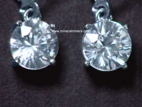 Zircon Earrings: White Zircon Earrings